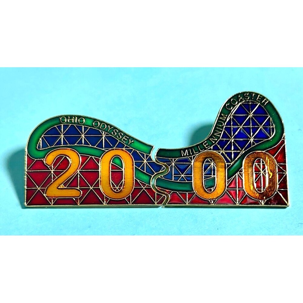 OM- 2000 OHIO Odyssey of the Minds Y2K  Millenium Coaster, 2 Pin set